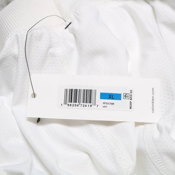 Calvin Klein White Tennis Skort Zip Pockets Stretch Built-In Shorts Size XL - Picture 8 of 12